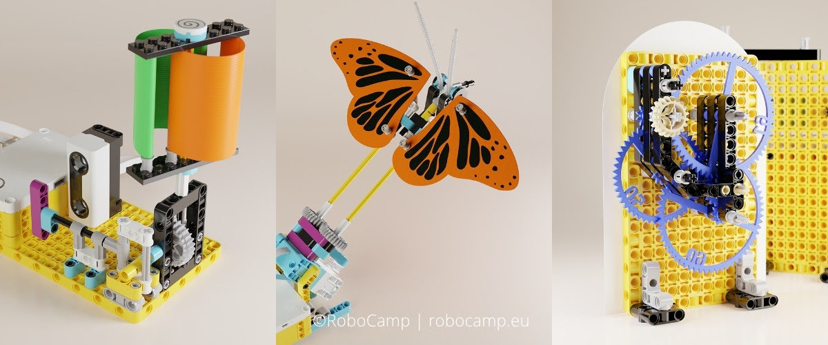 Robots with 3D printed parts designed by RoboCamp