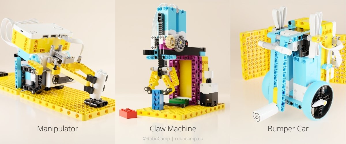 Examples of robots made with LEGO SPIKE Prime