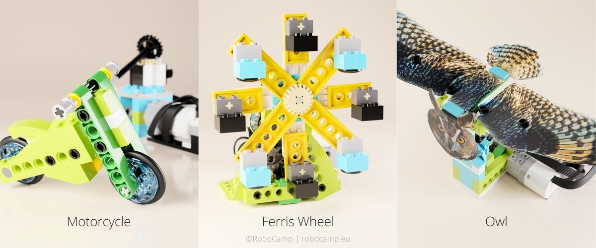 Examples of robots made with WeDo 2.0